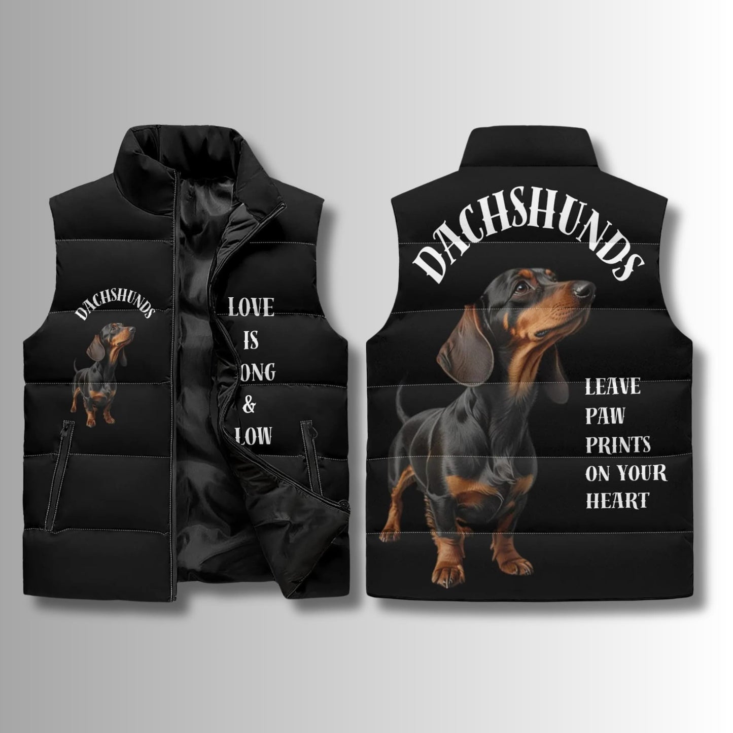 Dachshund Unisex Lightweight Puffer Vest –