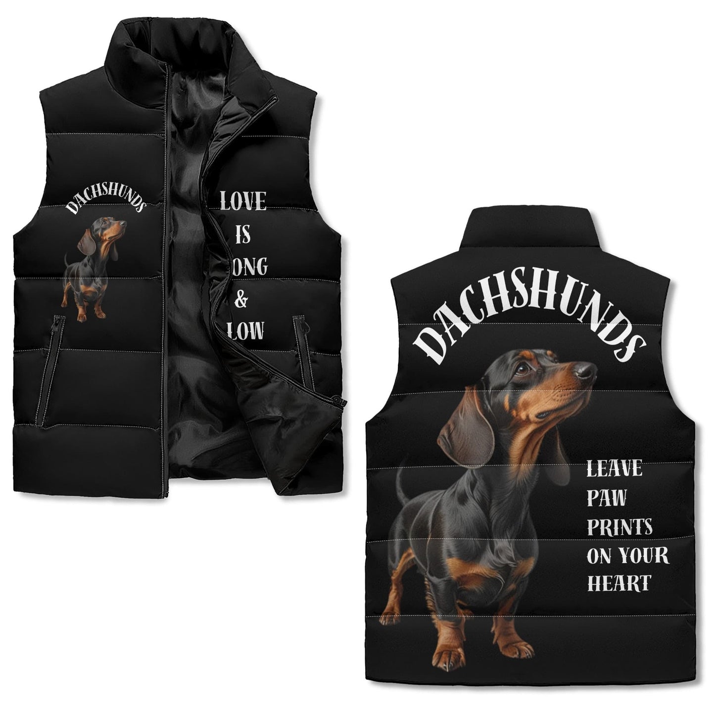 Dachshund Unisex Lightweight Puffer Vest –