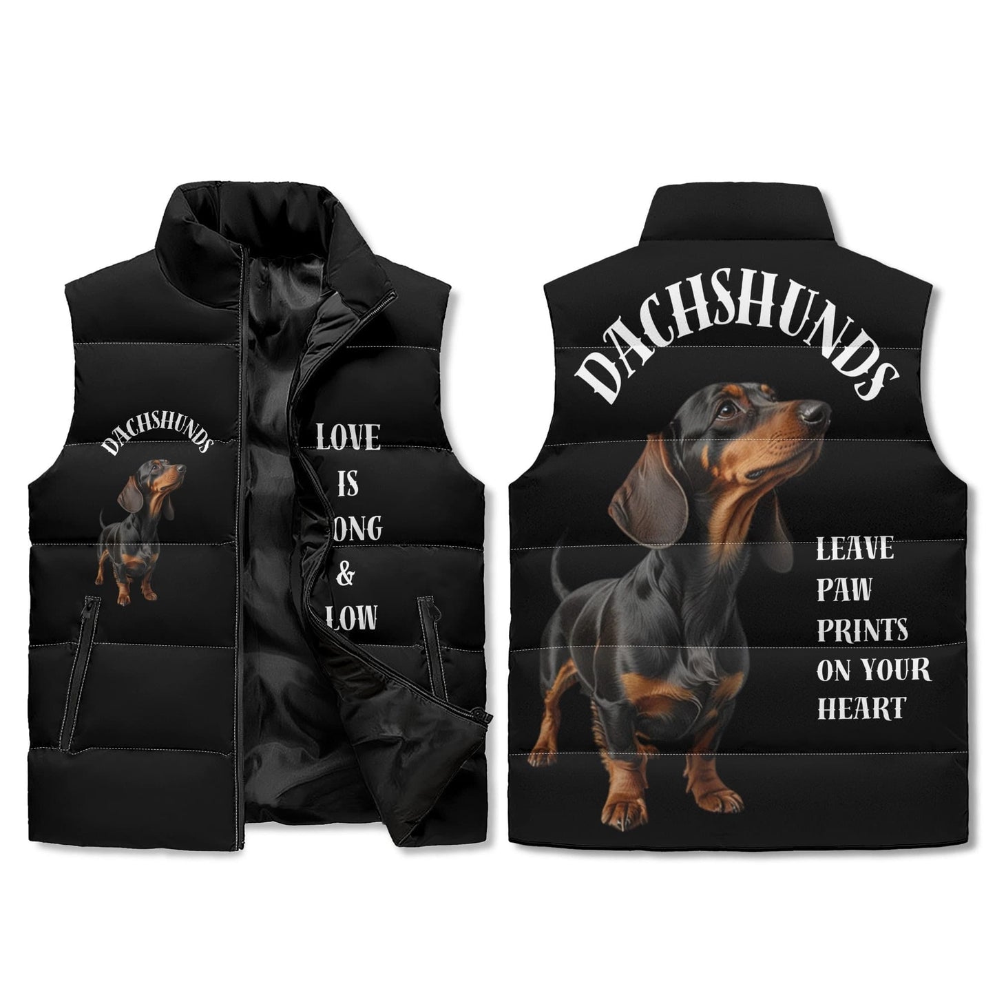 Dachshund Unisex Lightweight Puffer Vest –
