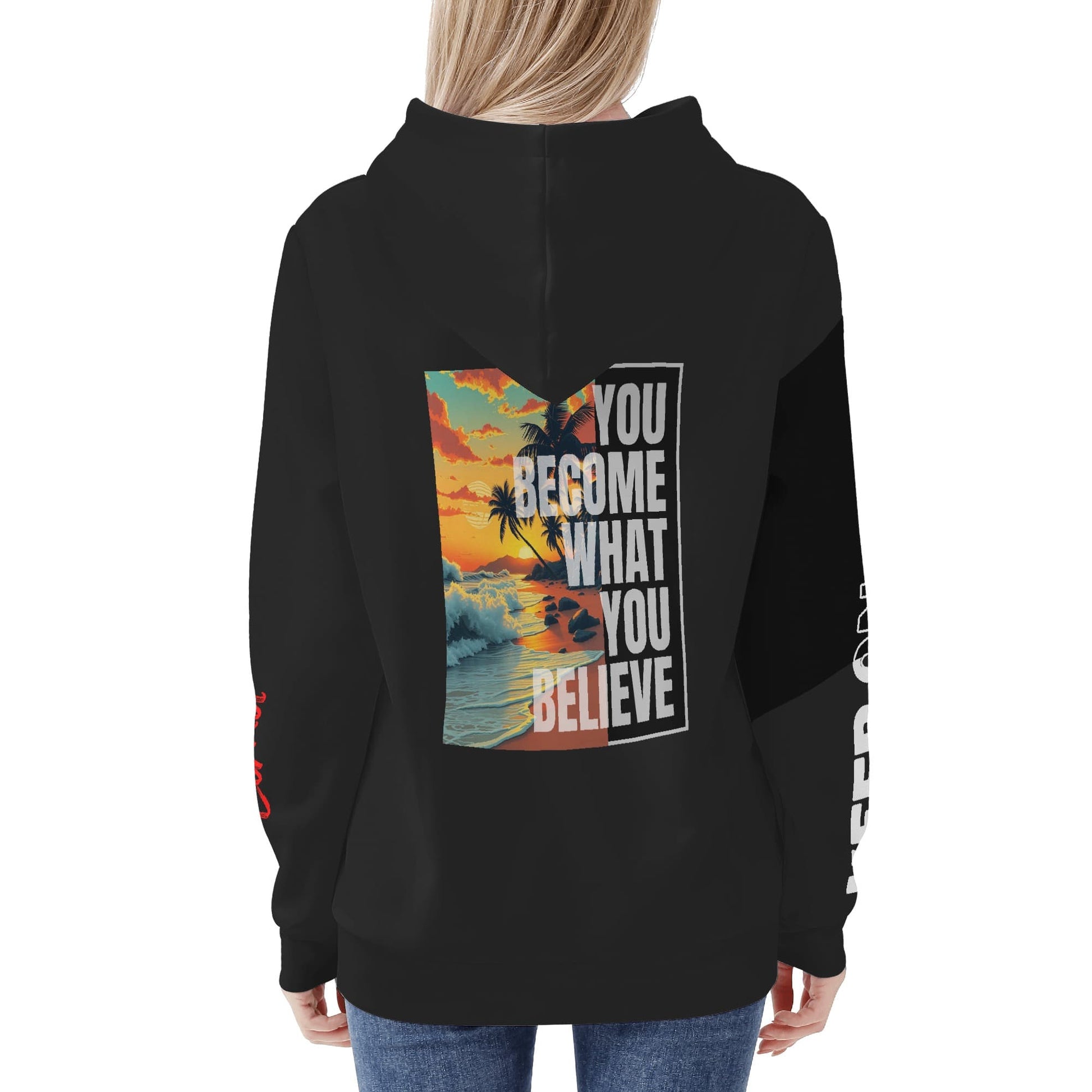 Female Surfer Velvet Hoodie