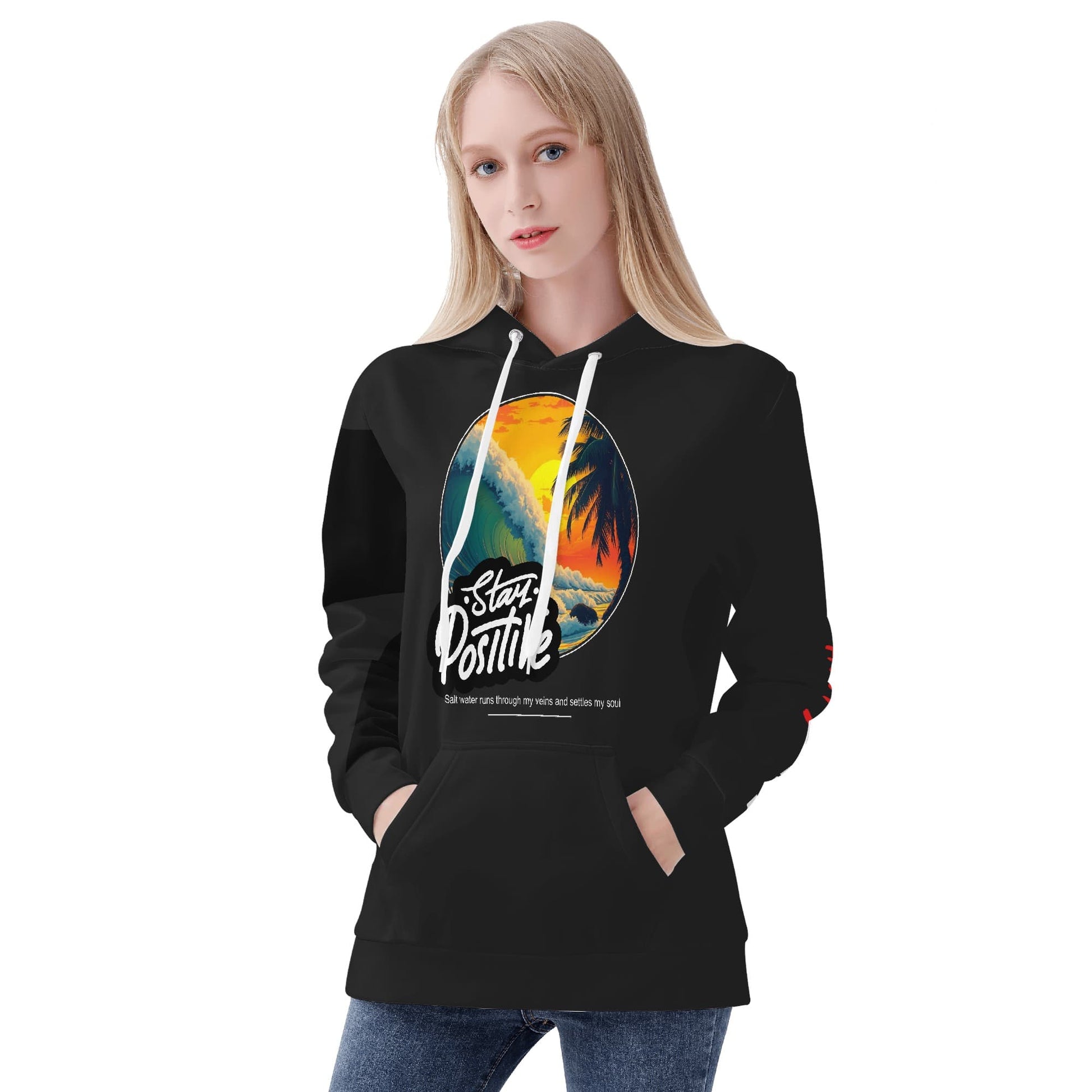 Female Surfer Velvet Hoodie