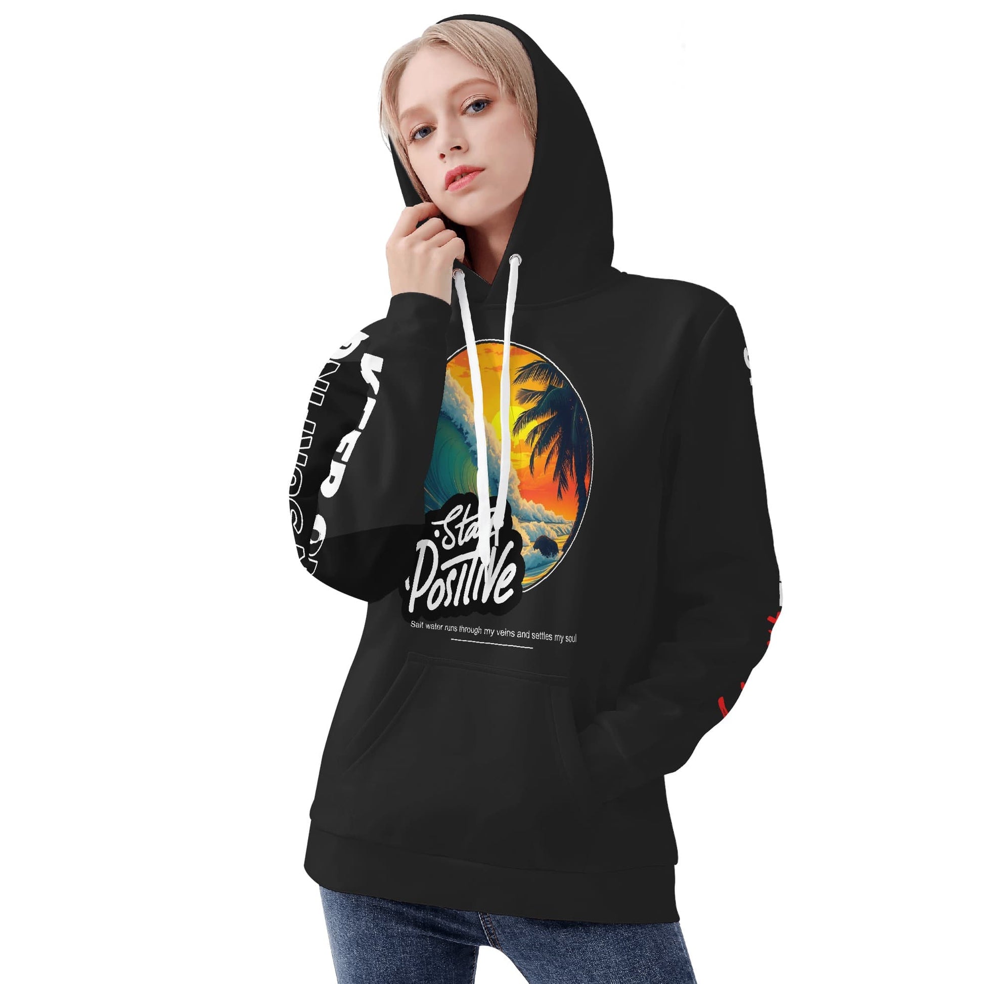 Female Surfer Velvet Hoodie