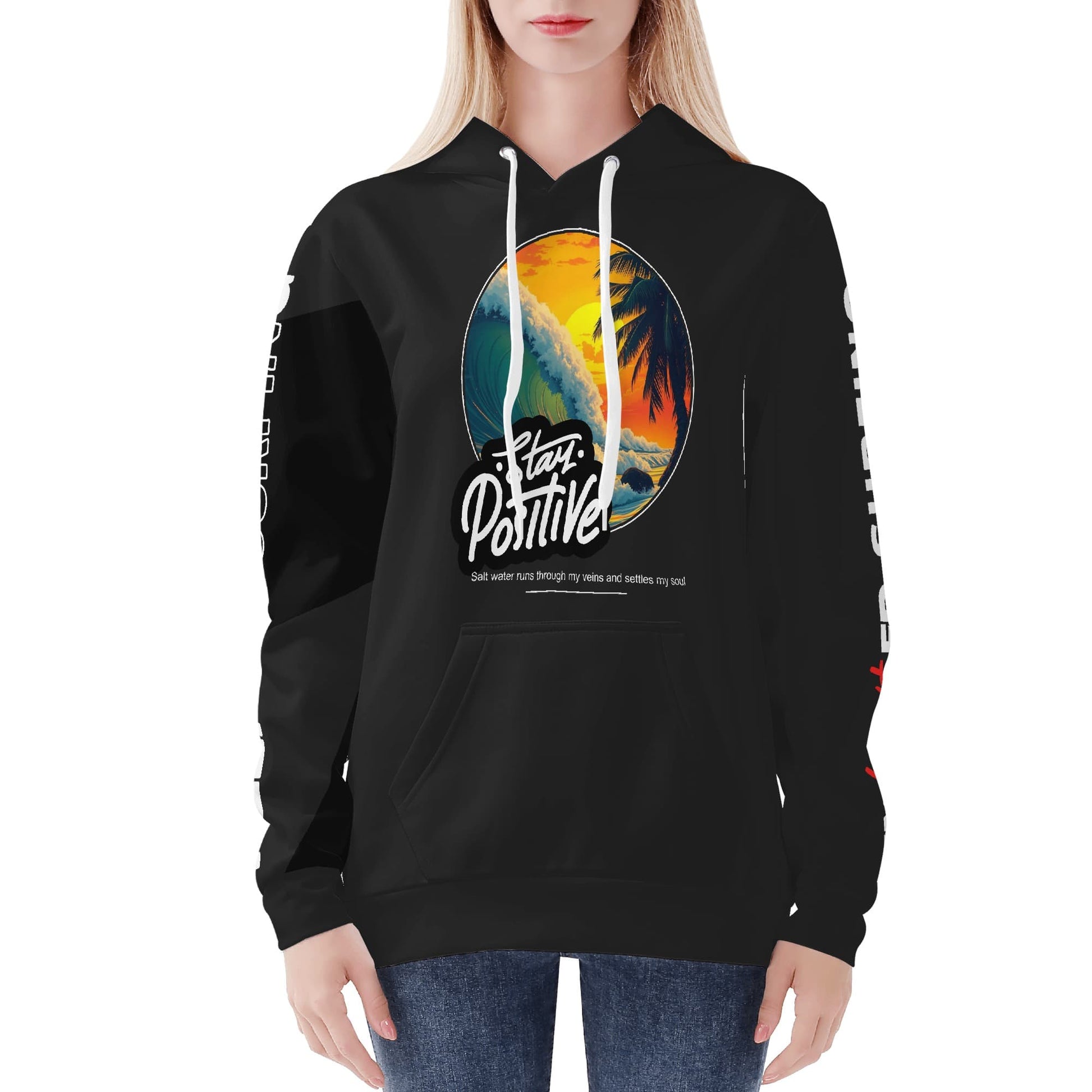Female Surfer Velvet Hoodie