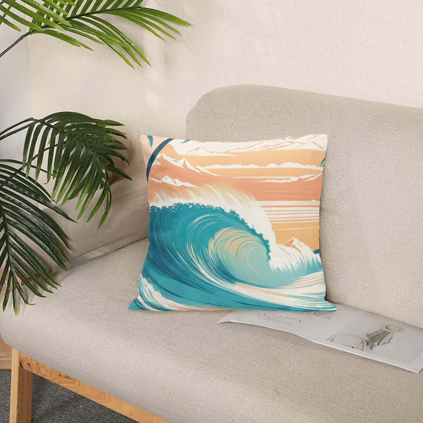 Female Surfer Velvet Pillow Case