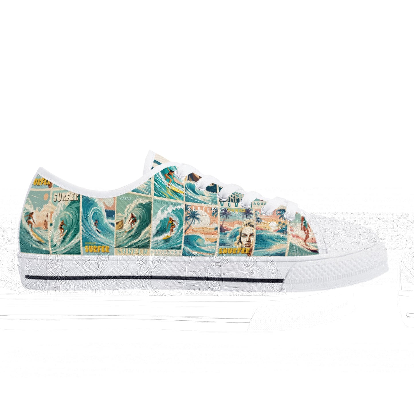 Female Surfer Low Top Canvas Shoes