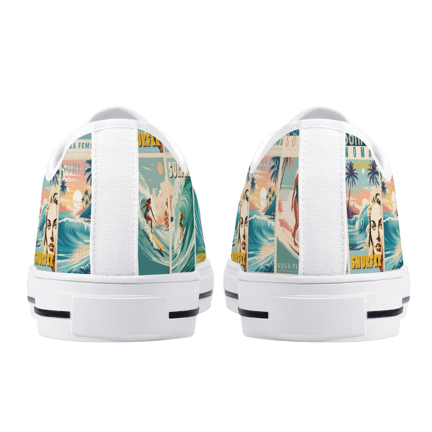 Female Surfer Low Top Canvas Shoes