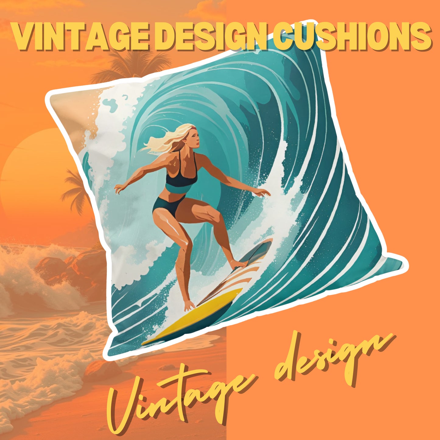 Female Surfer Velvet Pillow Case