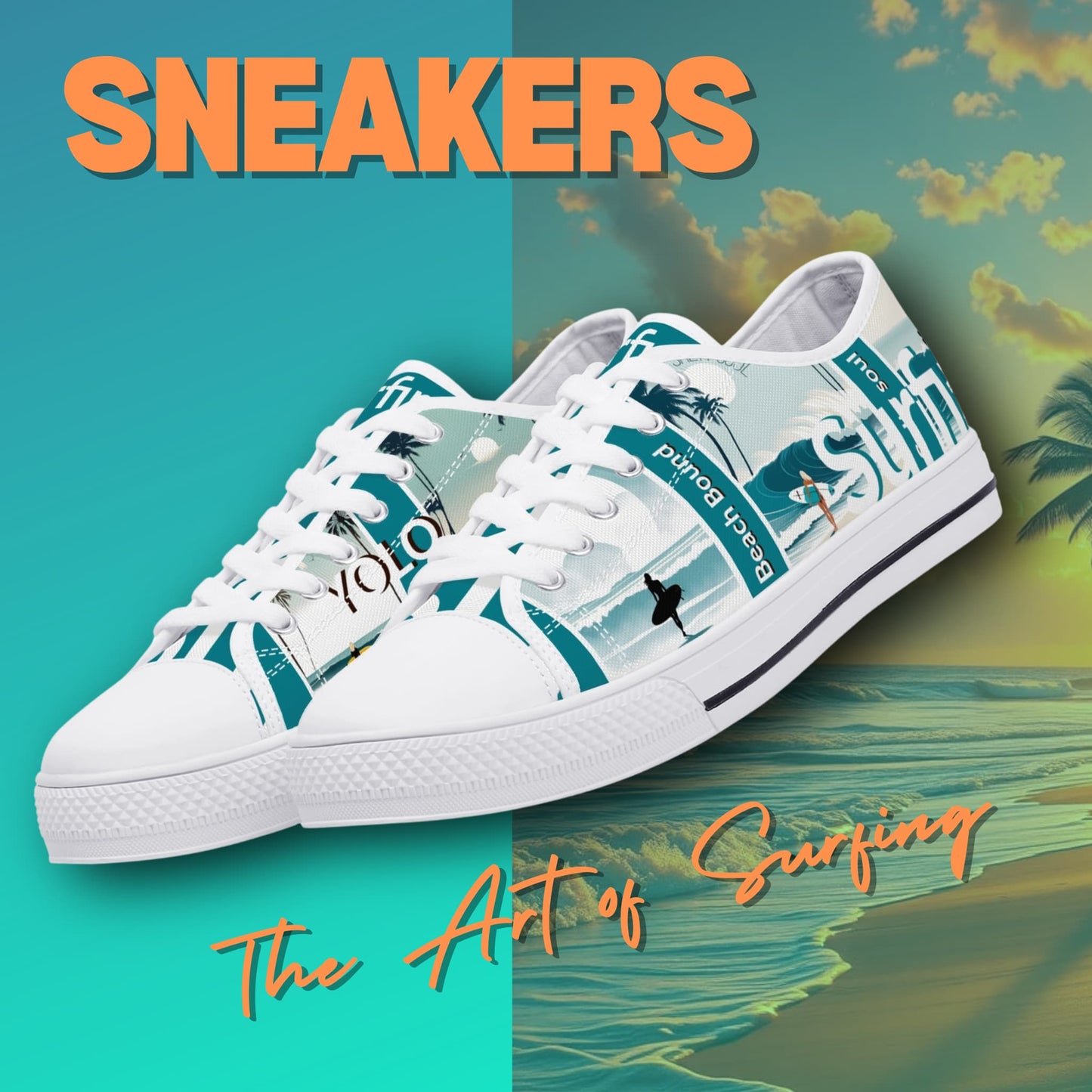 Minimalism Surf Female sneakers -Slip-Resistant - Vintage Canvas Low Top Shoes