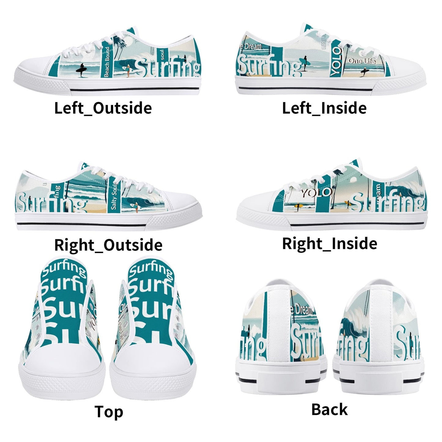 Minimalism Surf Female sneakers -Slip-Resistant - Vintage Canvas Low Top Shoes