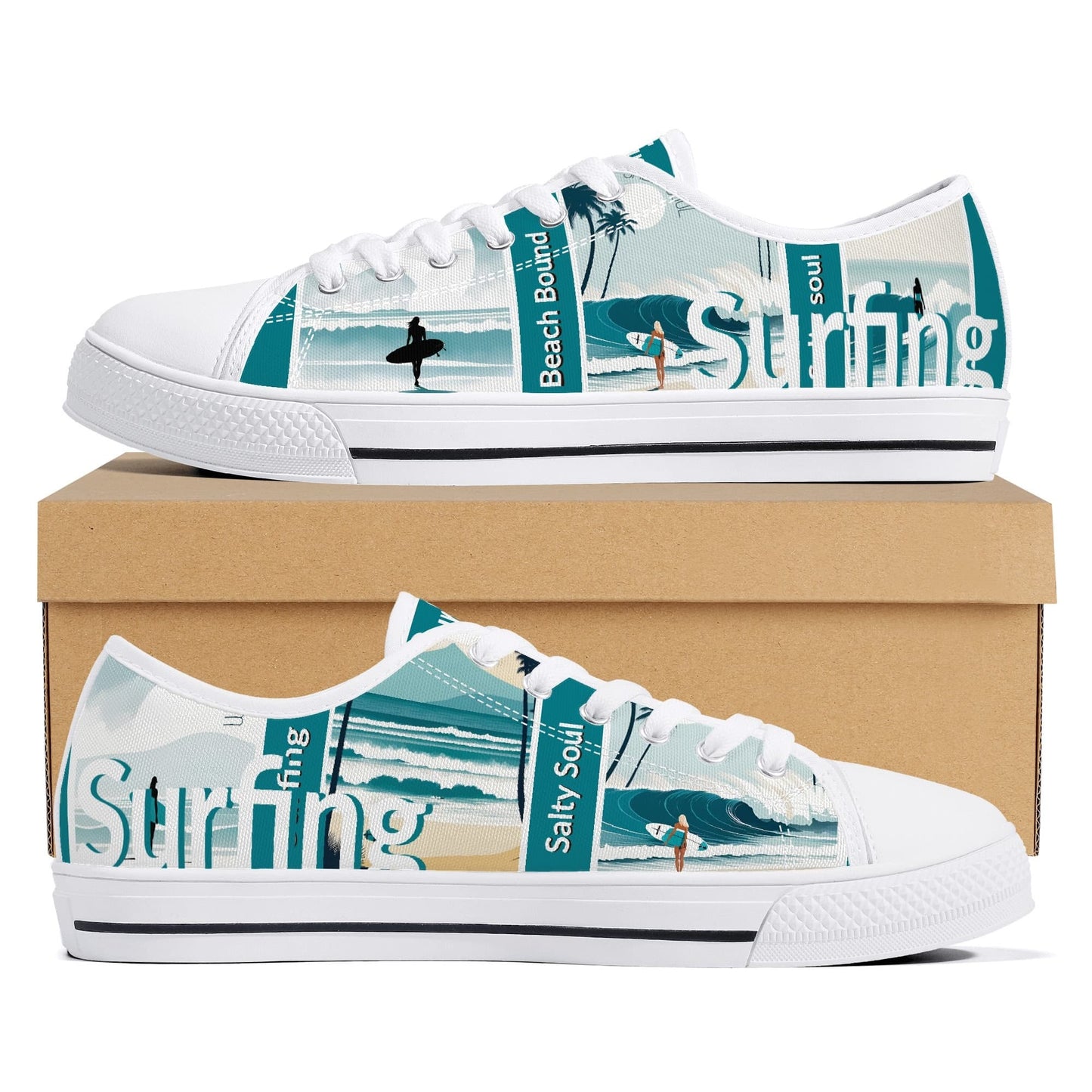 Minimalism Surf Female sneakers -Slip-Resistant - Vintage Canvas Low Top Shoes