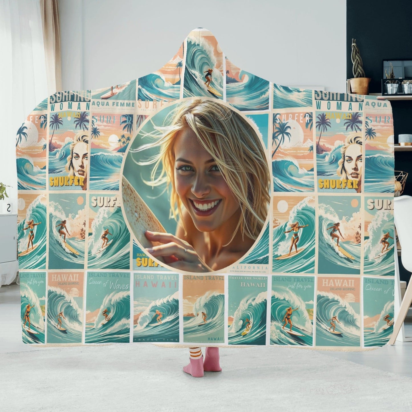 Personalized Wearable Hooded Blanket