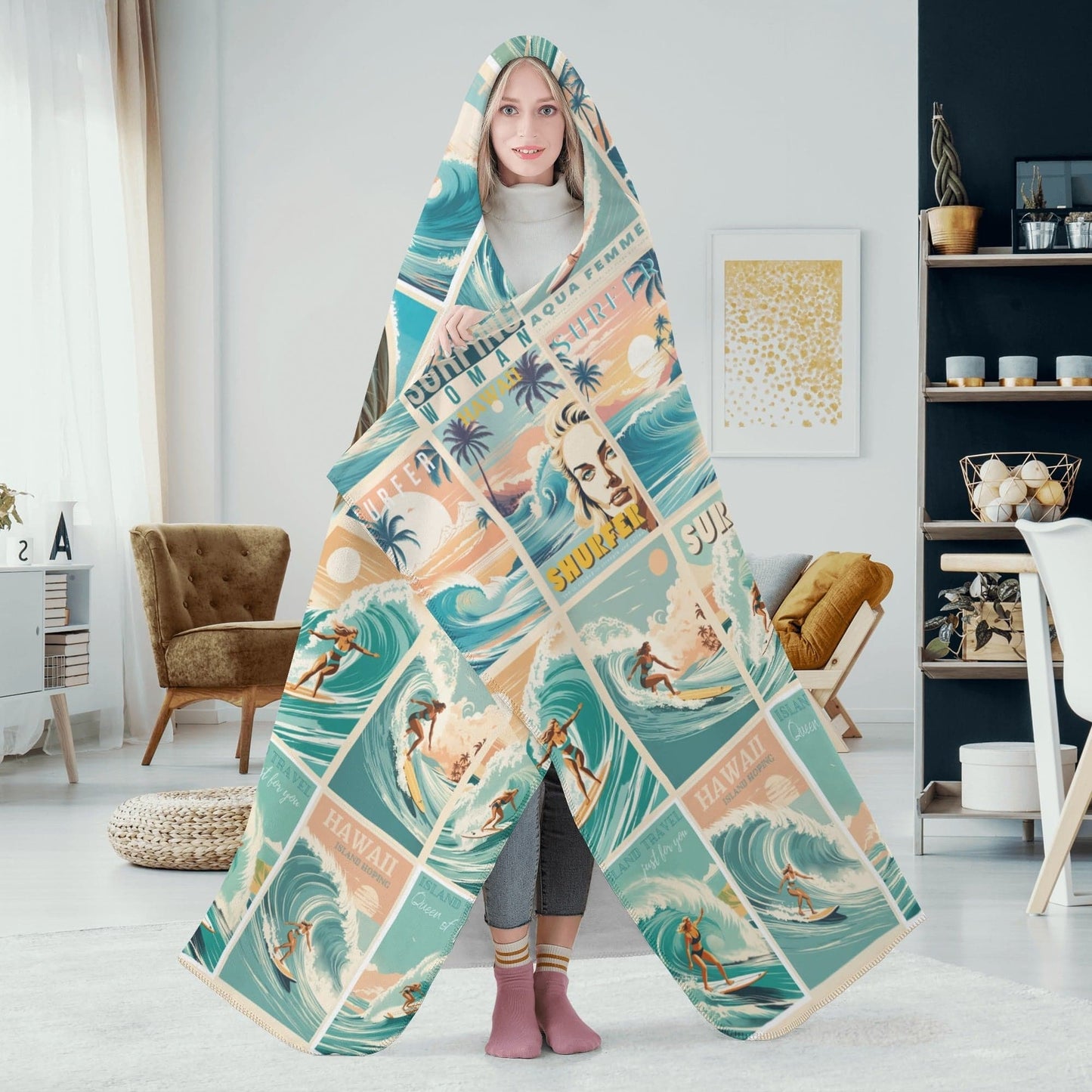 Personalized Wearable Hooded Blanket