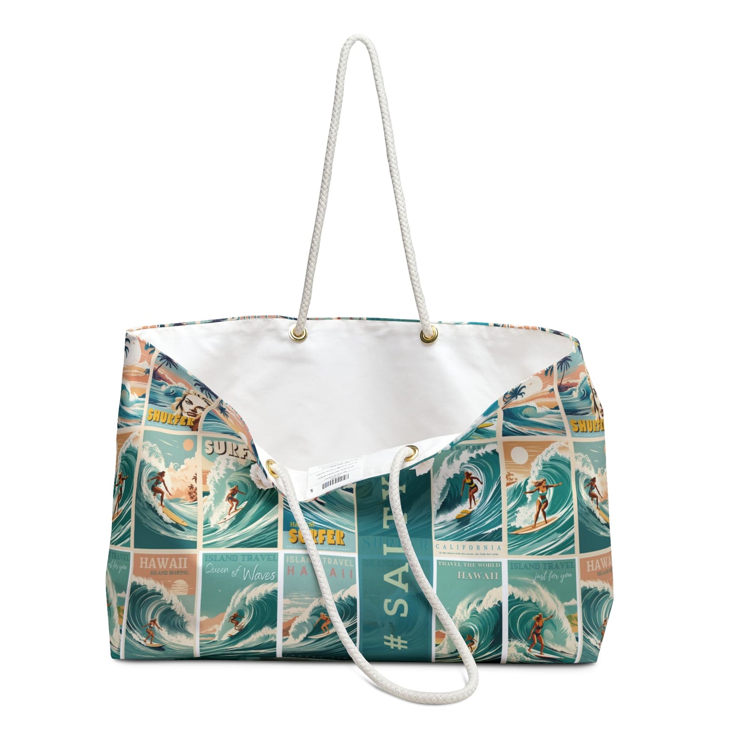 Retro Hawaiian Surf Tote Bag