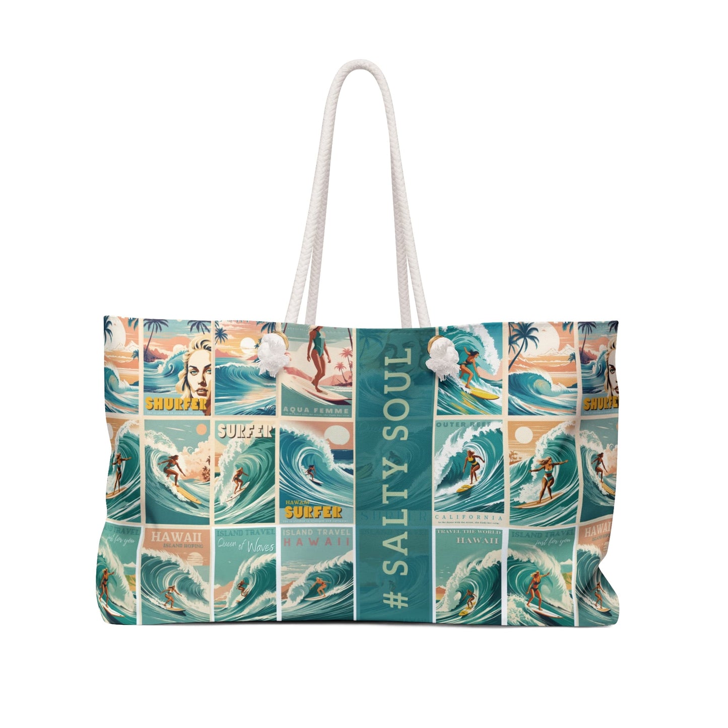 Retro Hawaiian Surf Tote Bag