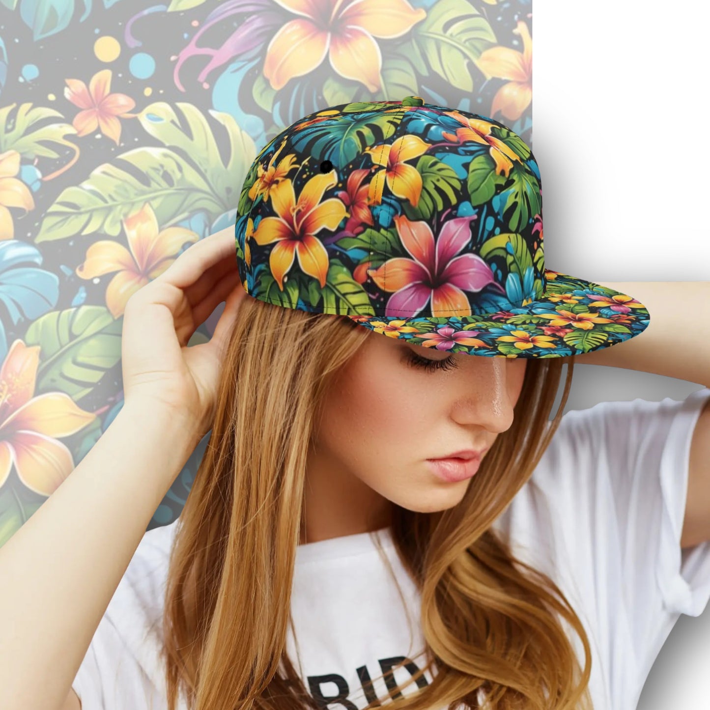 Tropical Flower Baseball Cap