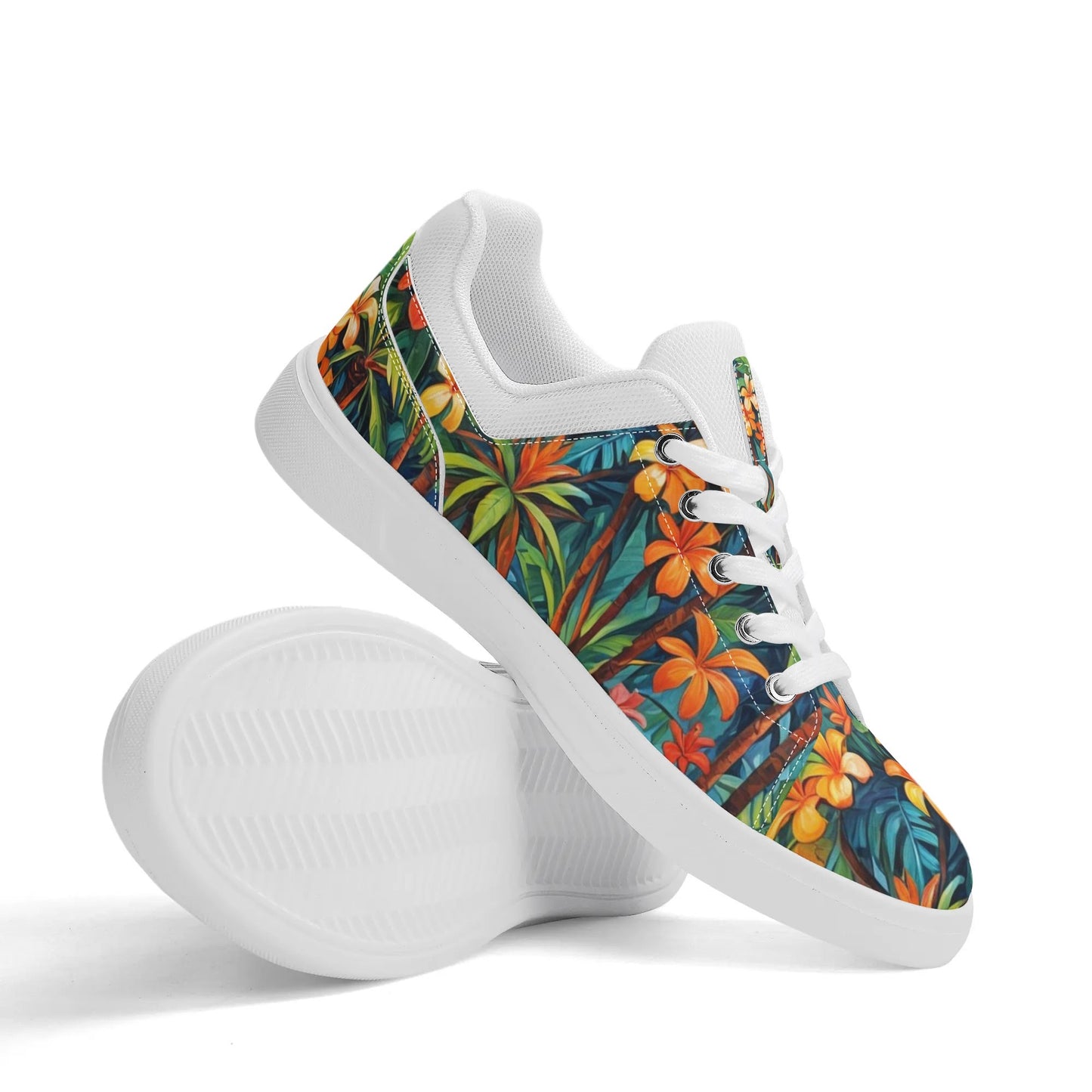 Tropical Hawaiian Low Top Skate Shoes