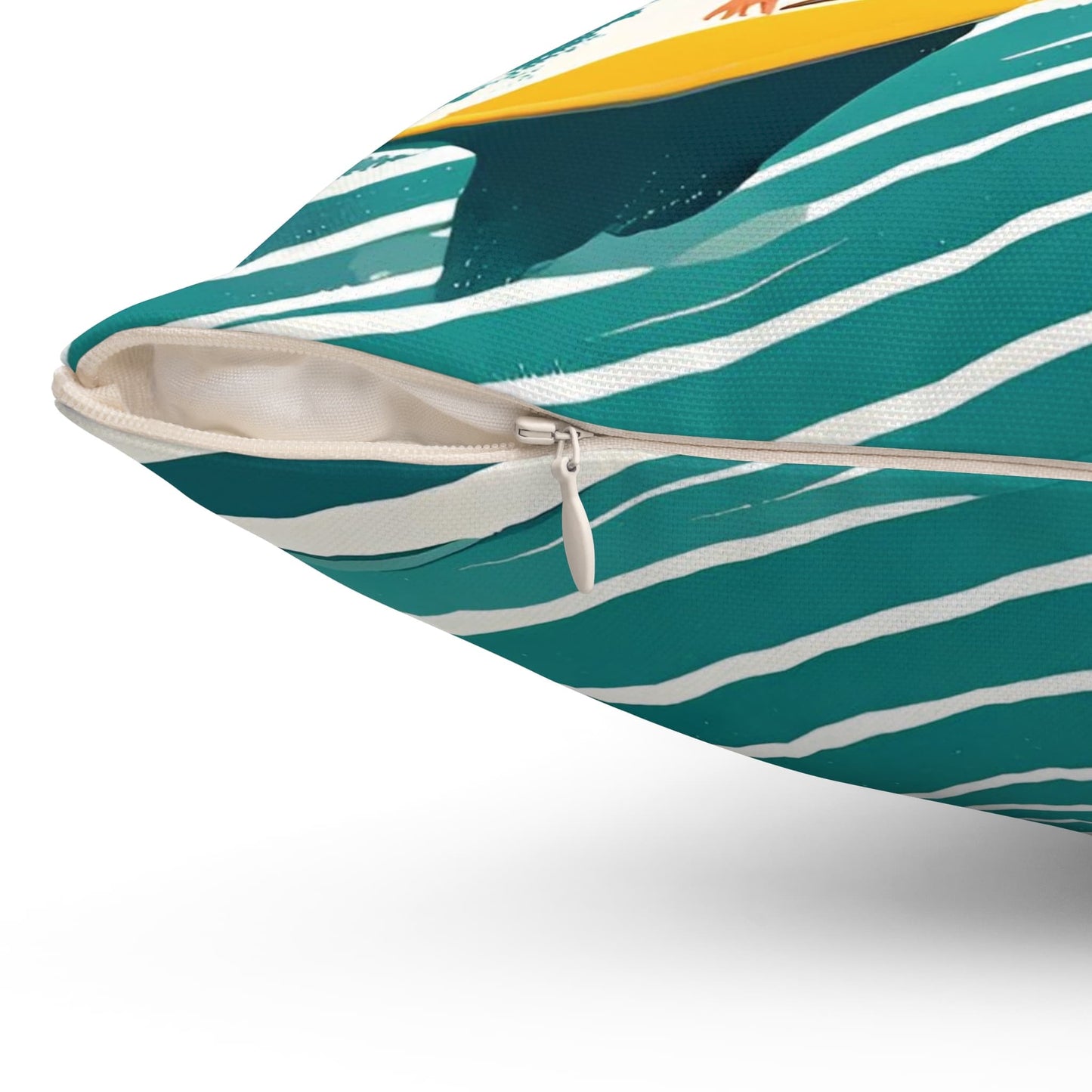 Vintage Female Surfer Pillow