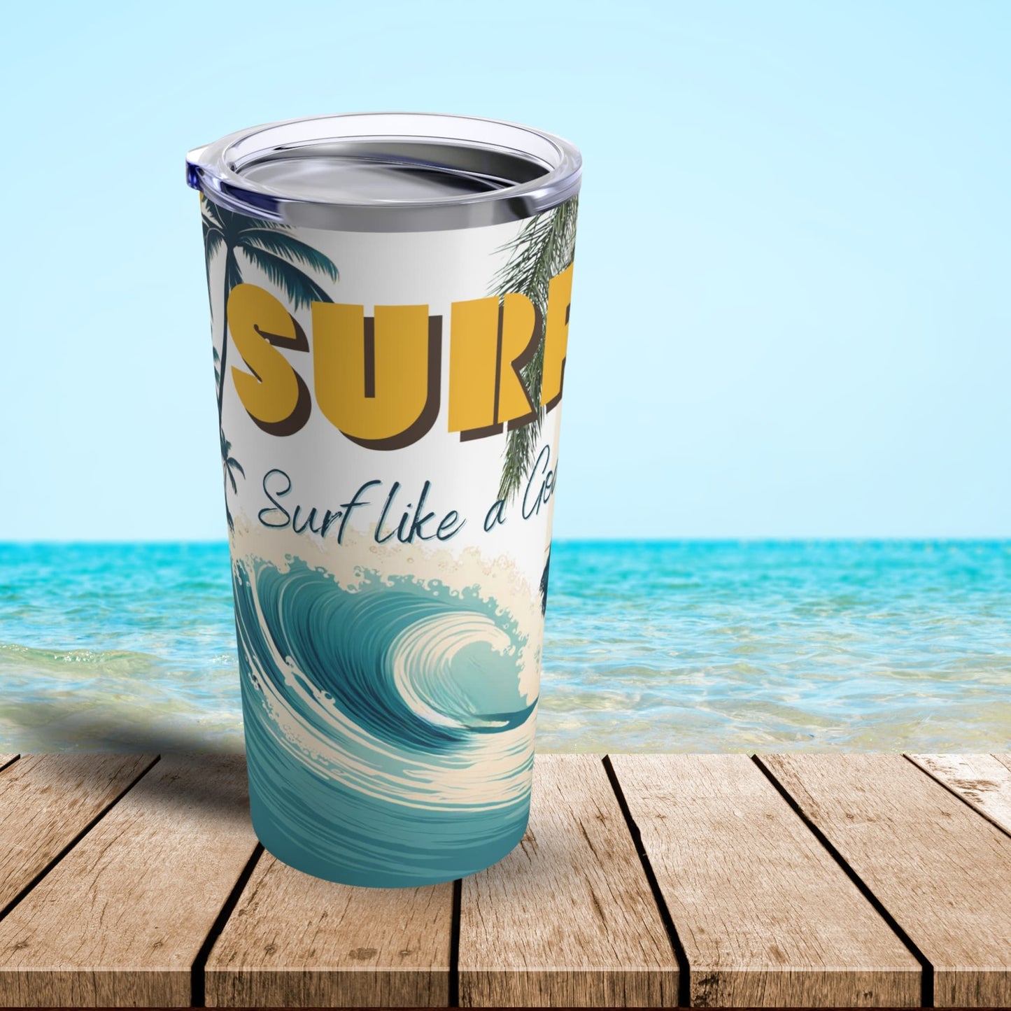 Vintage Indo Wave Surfer Tumbler