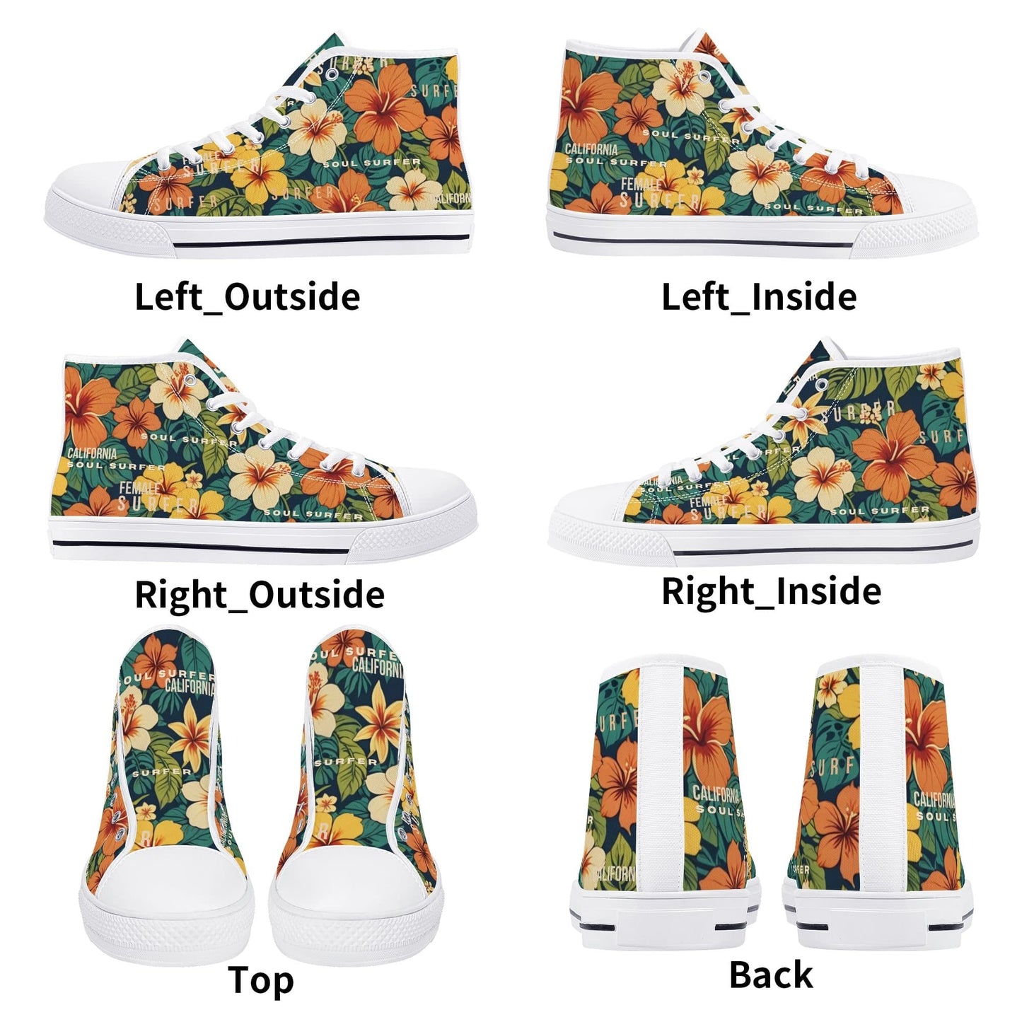 Women's High-Top Canvas Skate Shoes