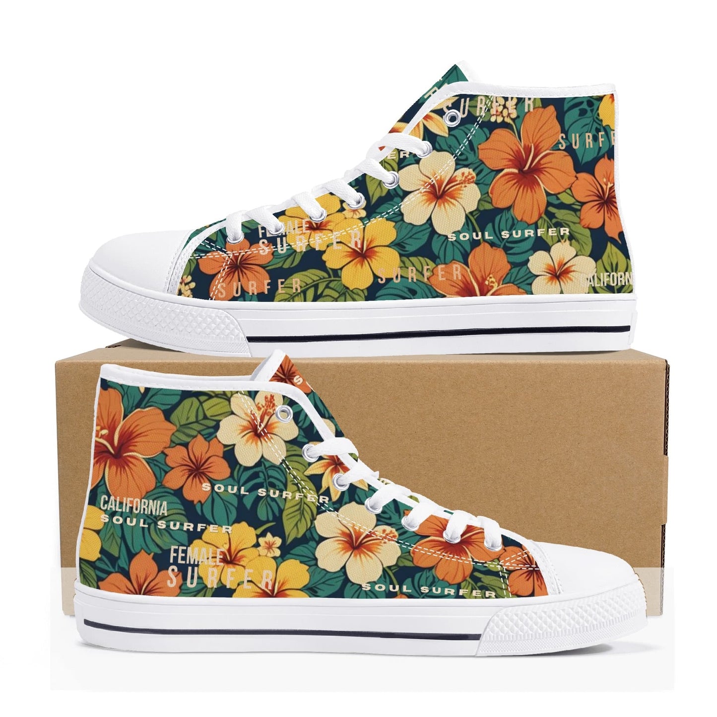 Women's High-Top Canvas Skate Shoes