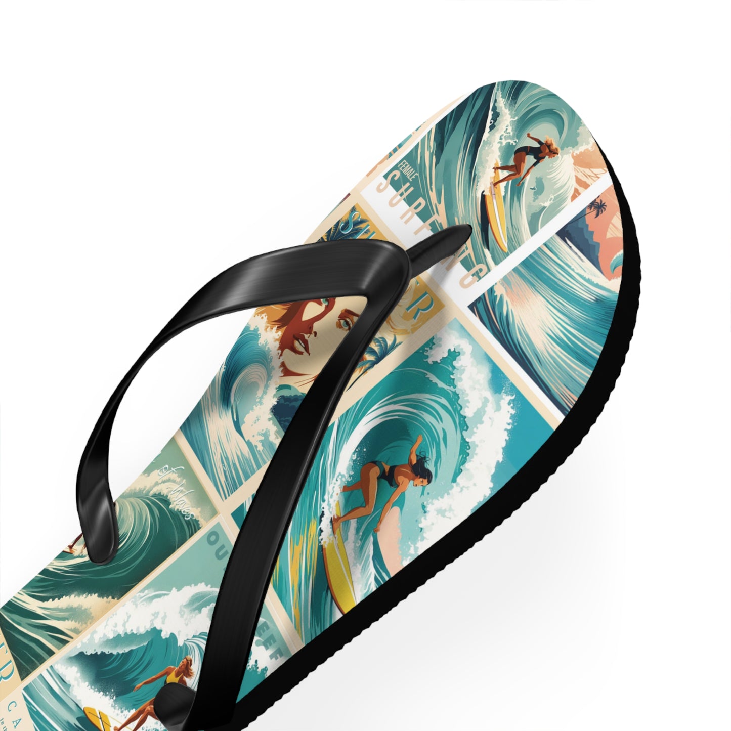 Vintage style surfer Flip Flops