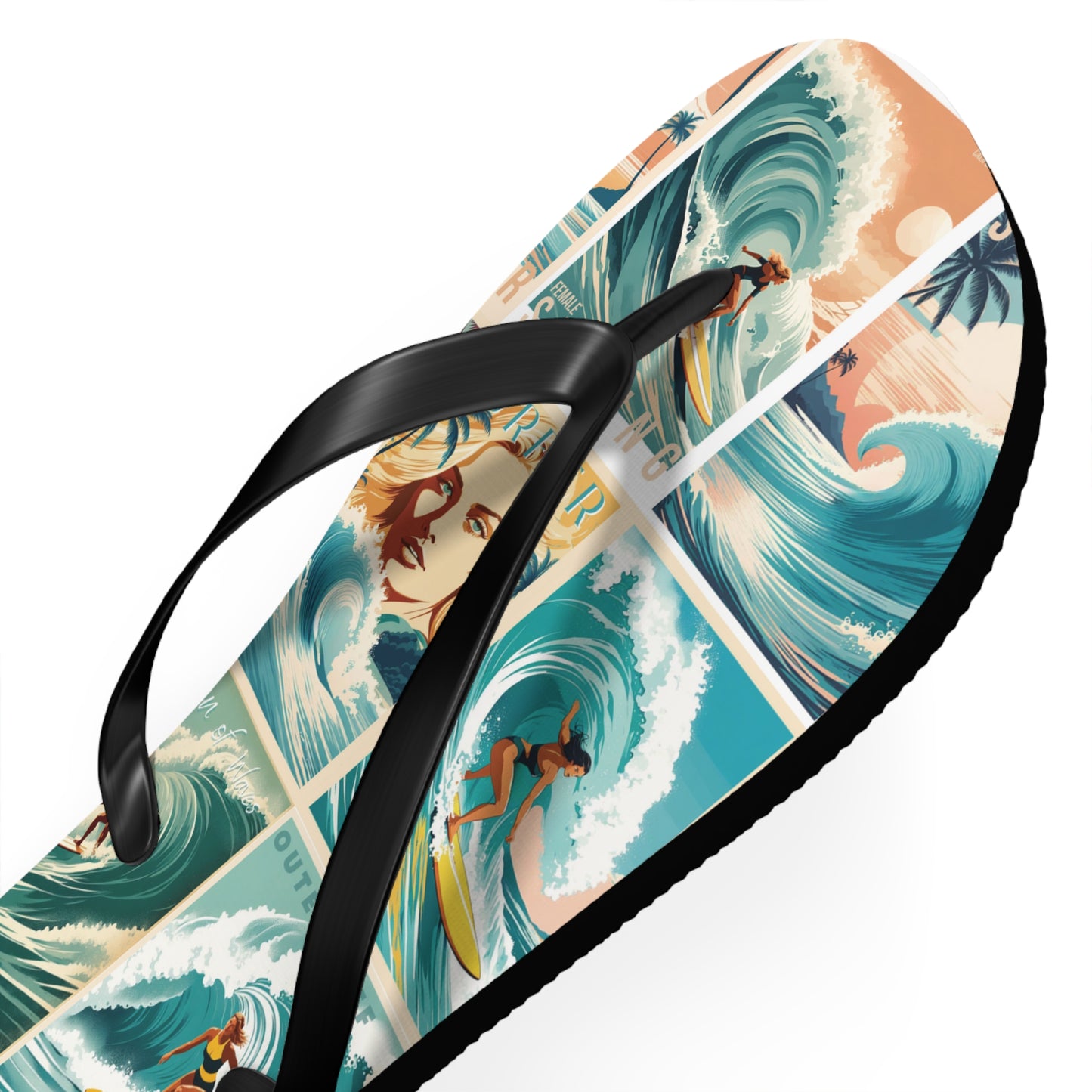 Vintage style surfer Flip Flops