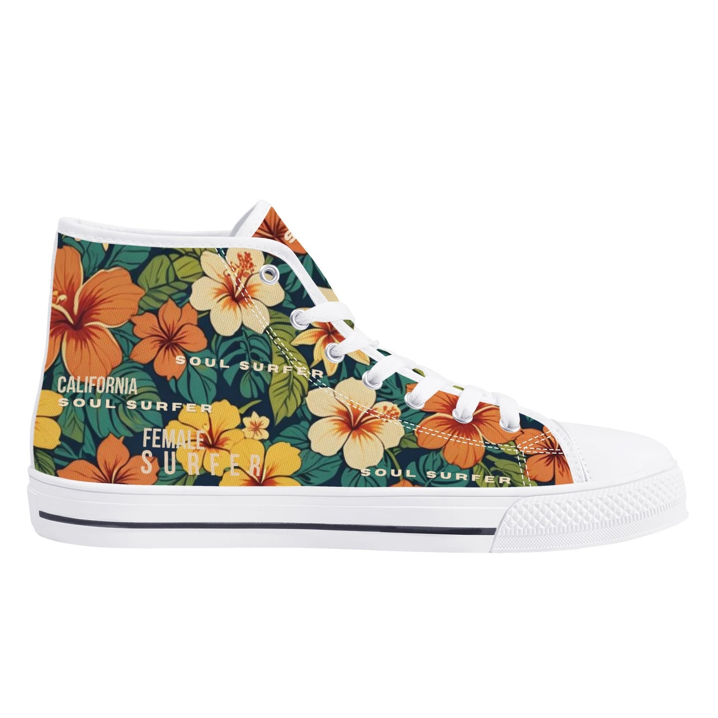 Womens High Top Canvas skate Shoes