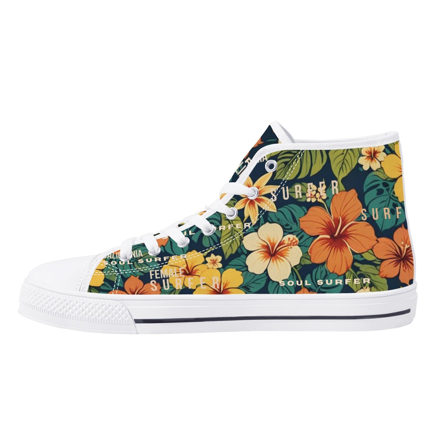 Womens High Top Canvas skate Shoes