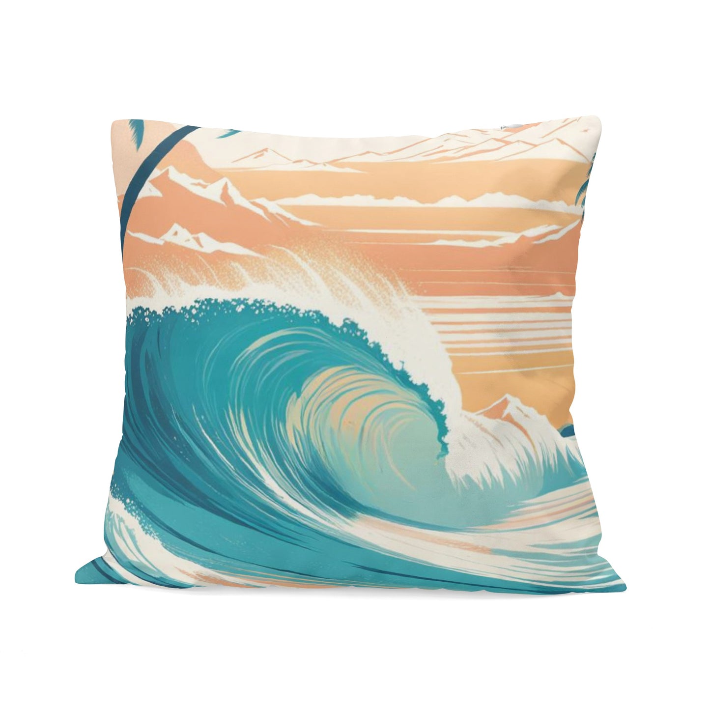 Female Surfer Velvet Pillow Case Square Cushion Cover