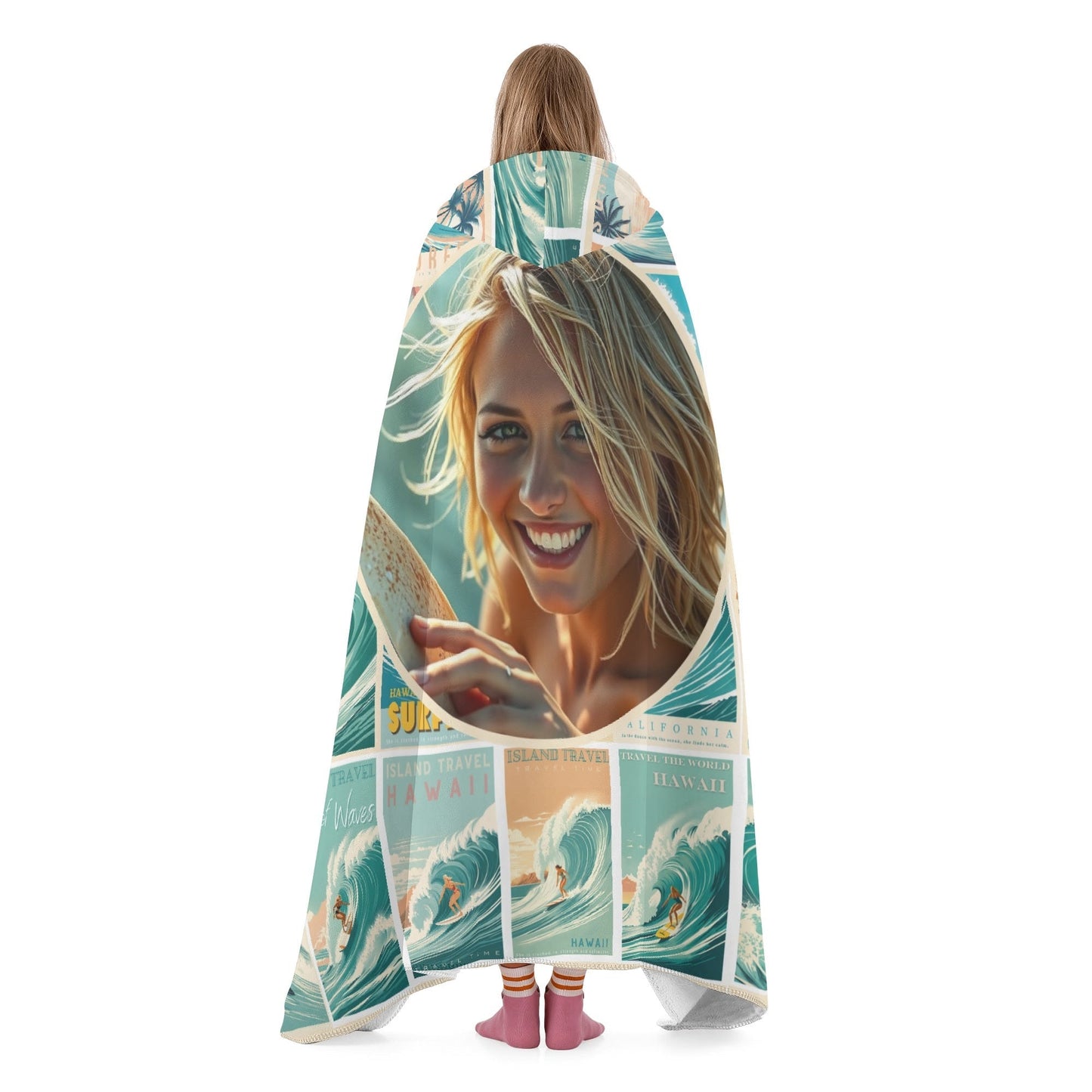 Personalized Wearable Hooded Blanket for Adult for Kids