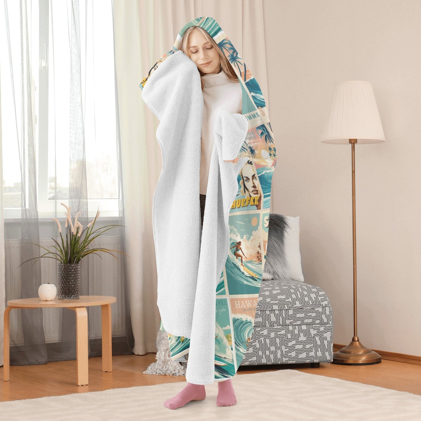 Personalized Wearable Hooded Blanket for Adult for Kids