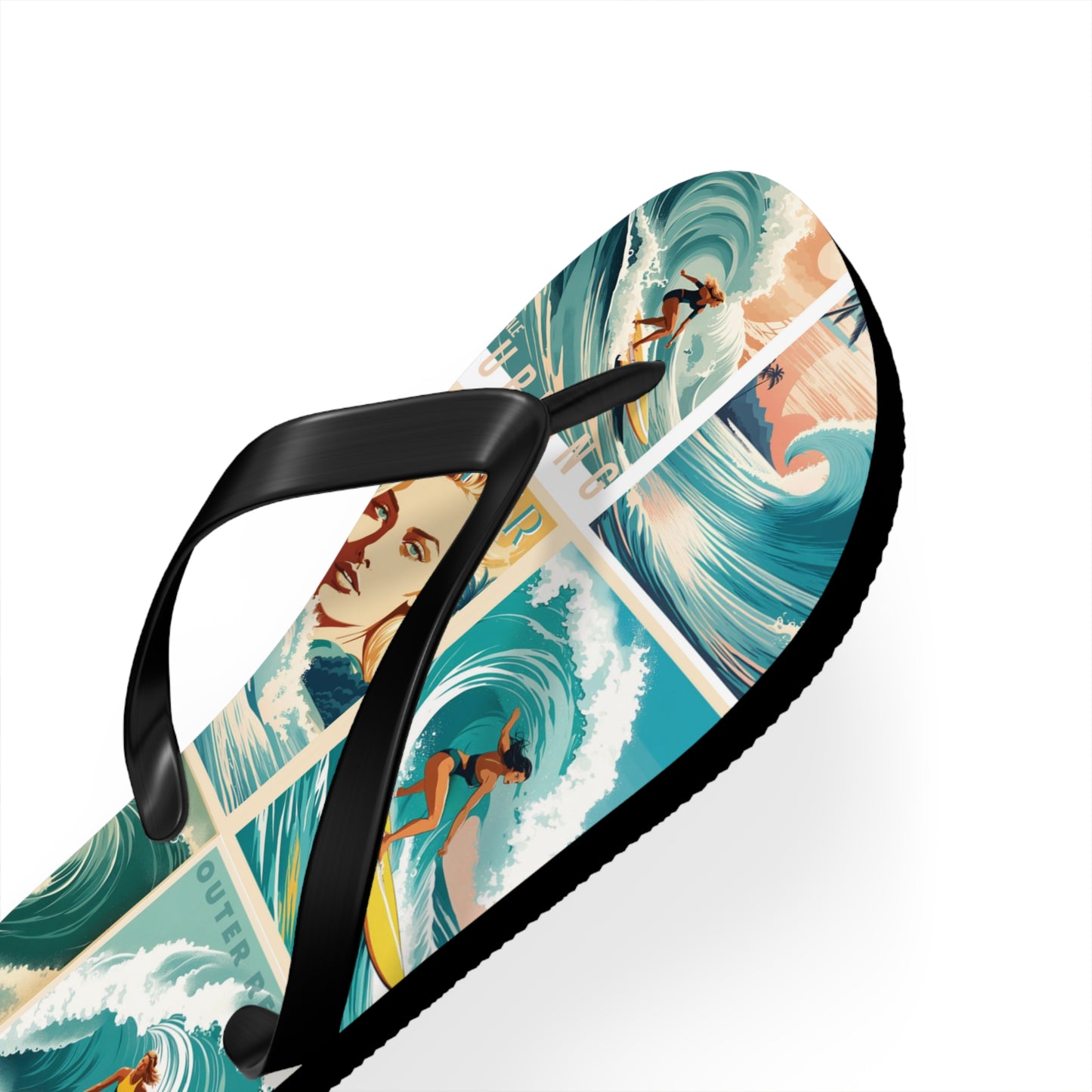 Vintage style surfer Flip Flops