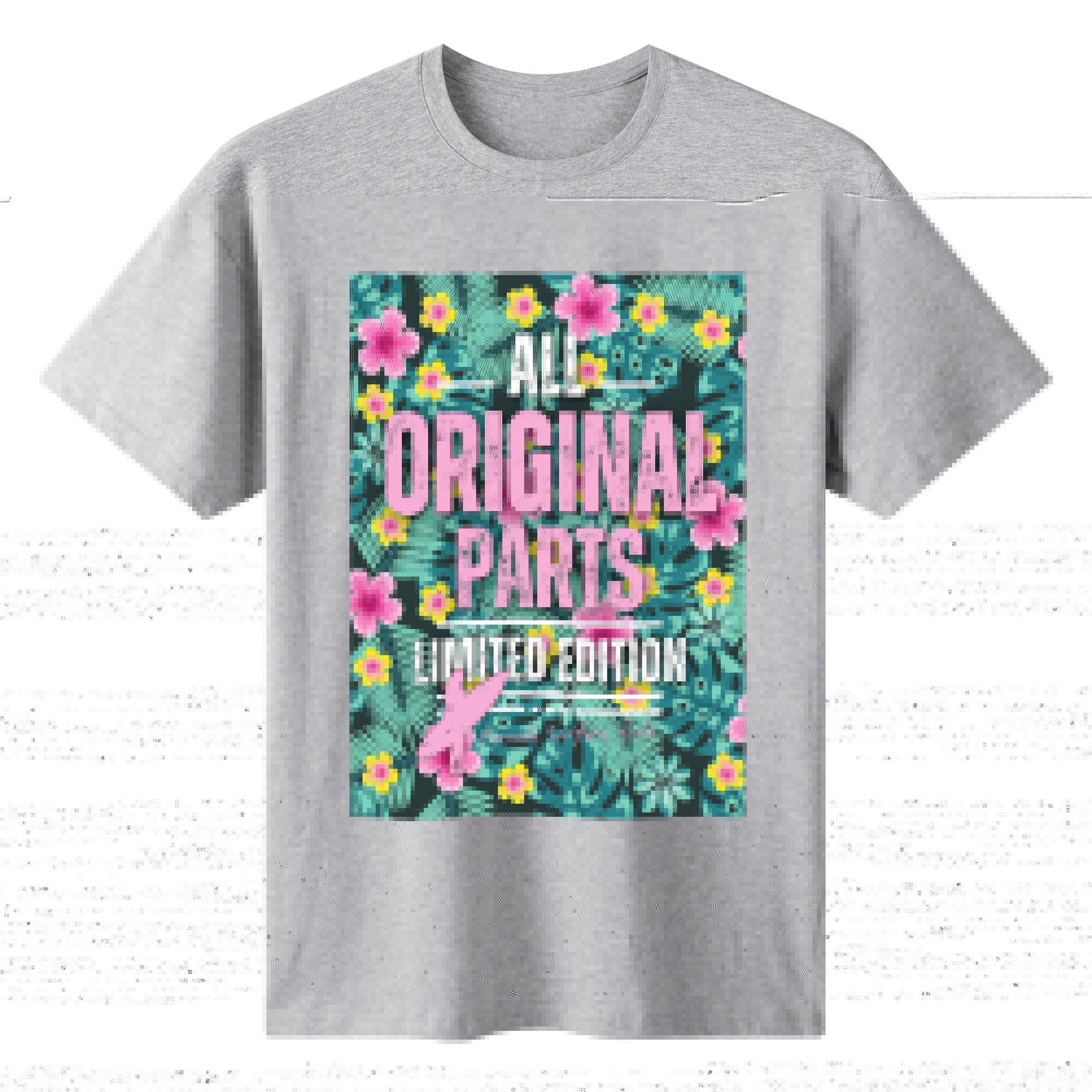 All Original Parts" Female Surfer Cotton T-Shirt