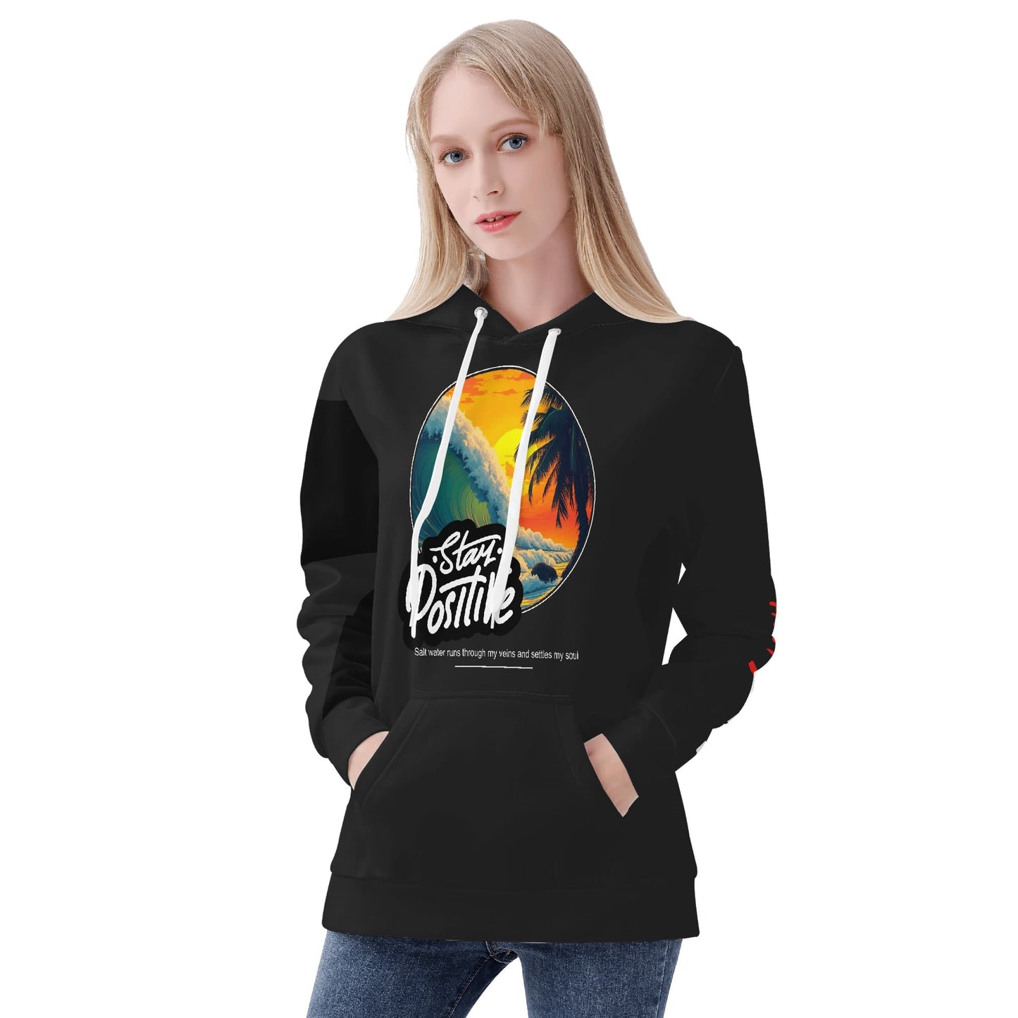 Female Surfer Velvet Hoodie 