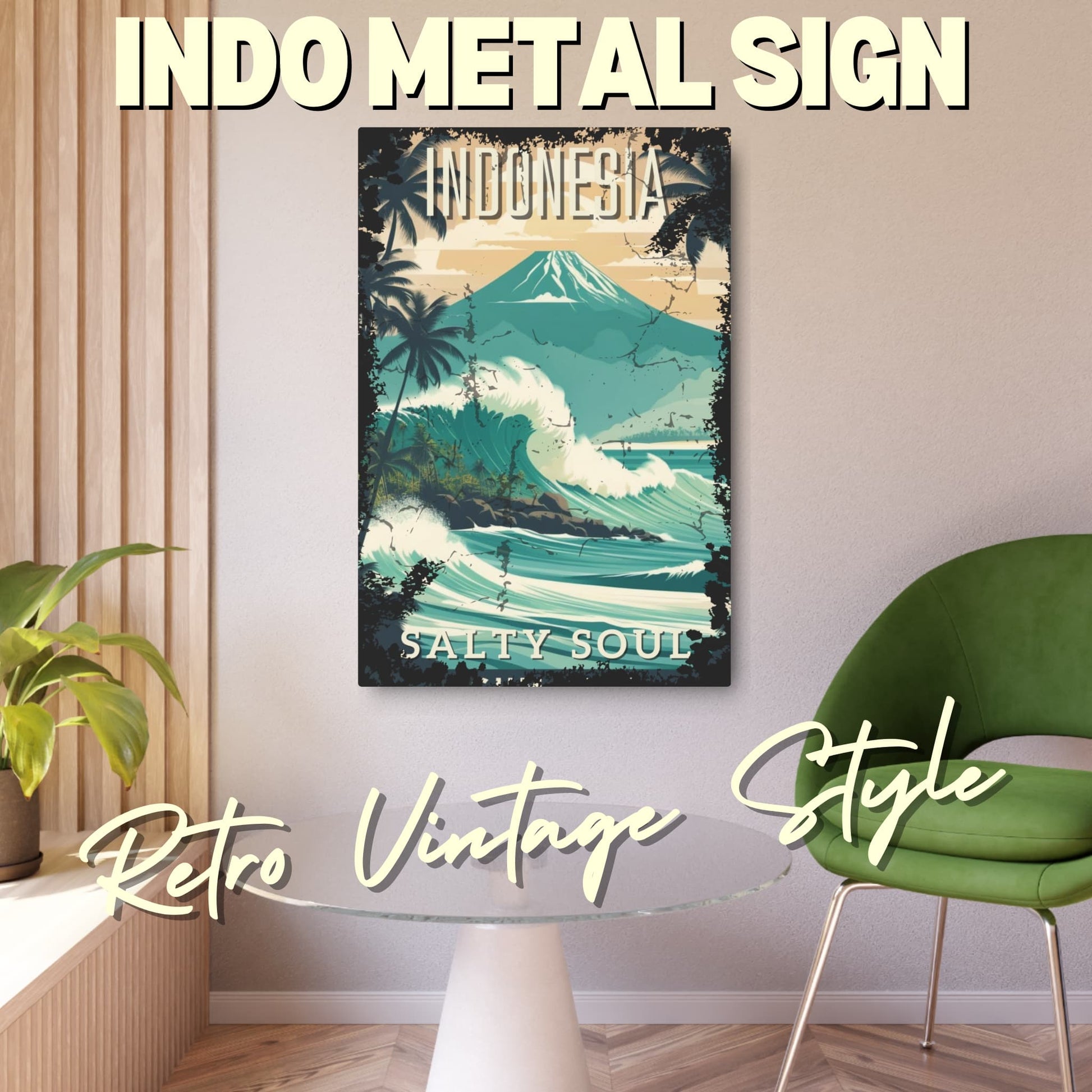 Indo Surf Vintage Metal Sign