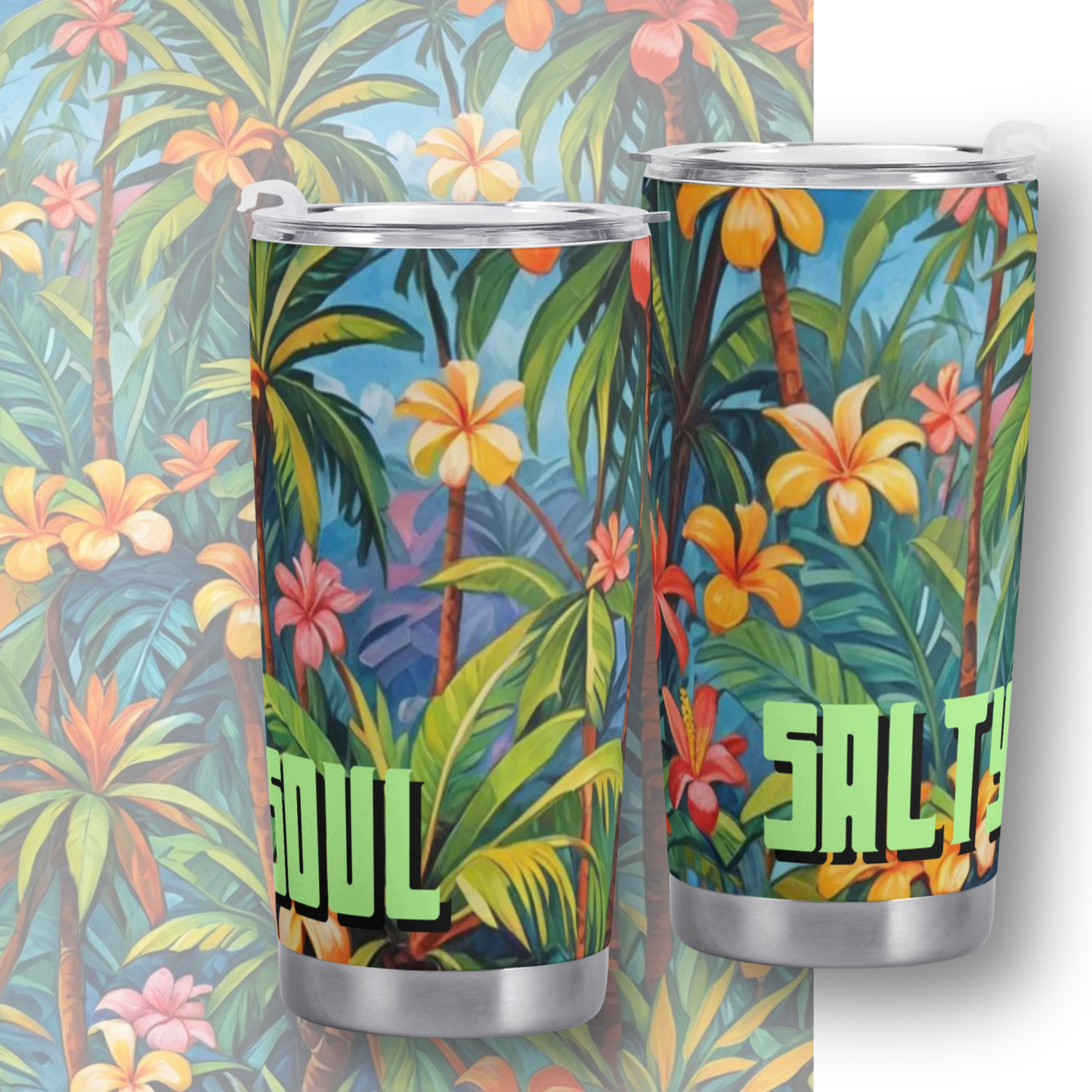 Surfer Island style Car Tumbler 20oz