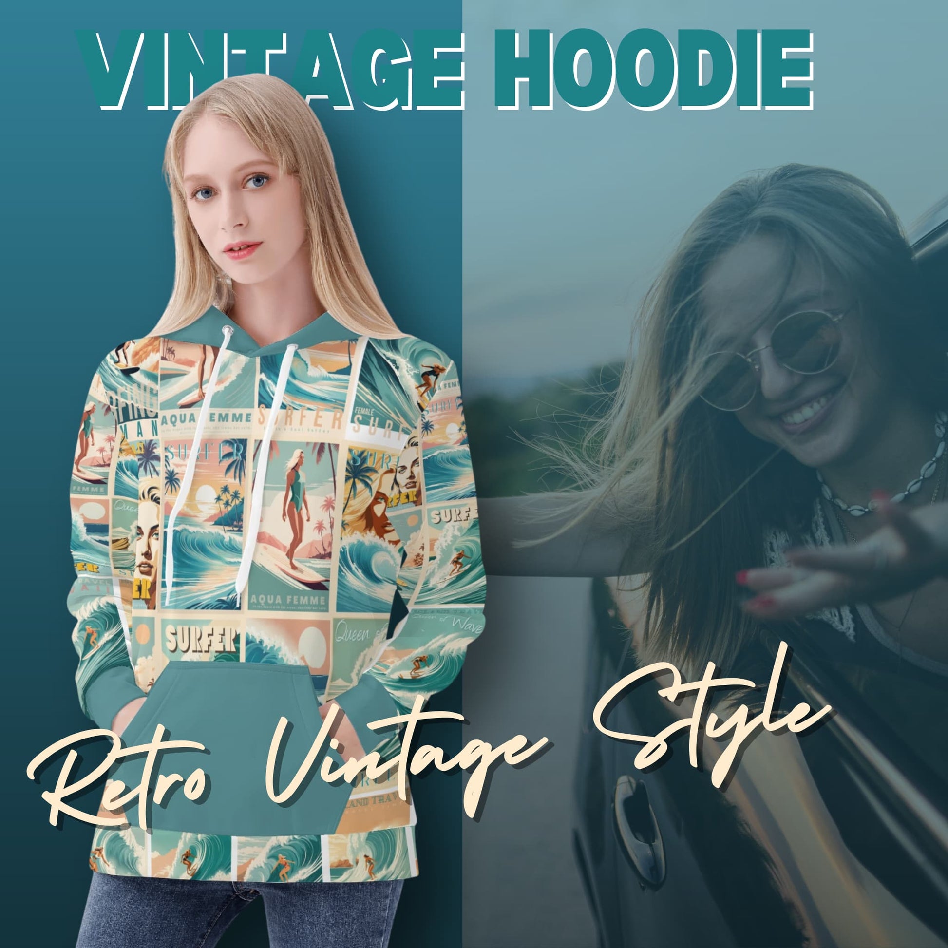 Women's All-Over Print Warm Velvet Hoodie – Cozy, Stylish, and Adventure-Ready!