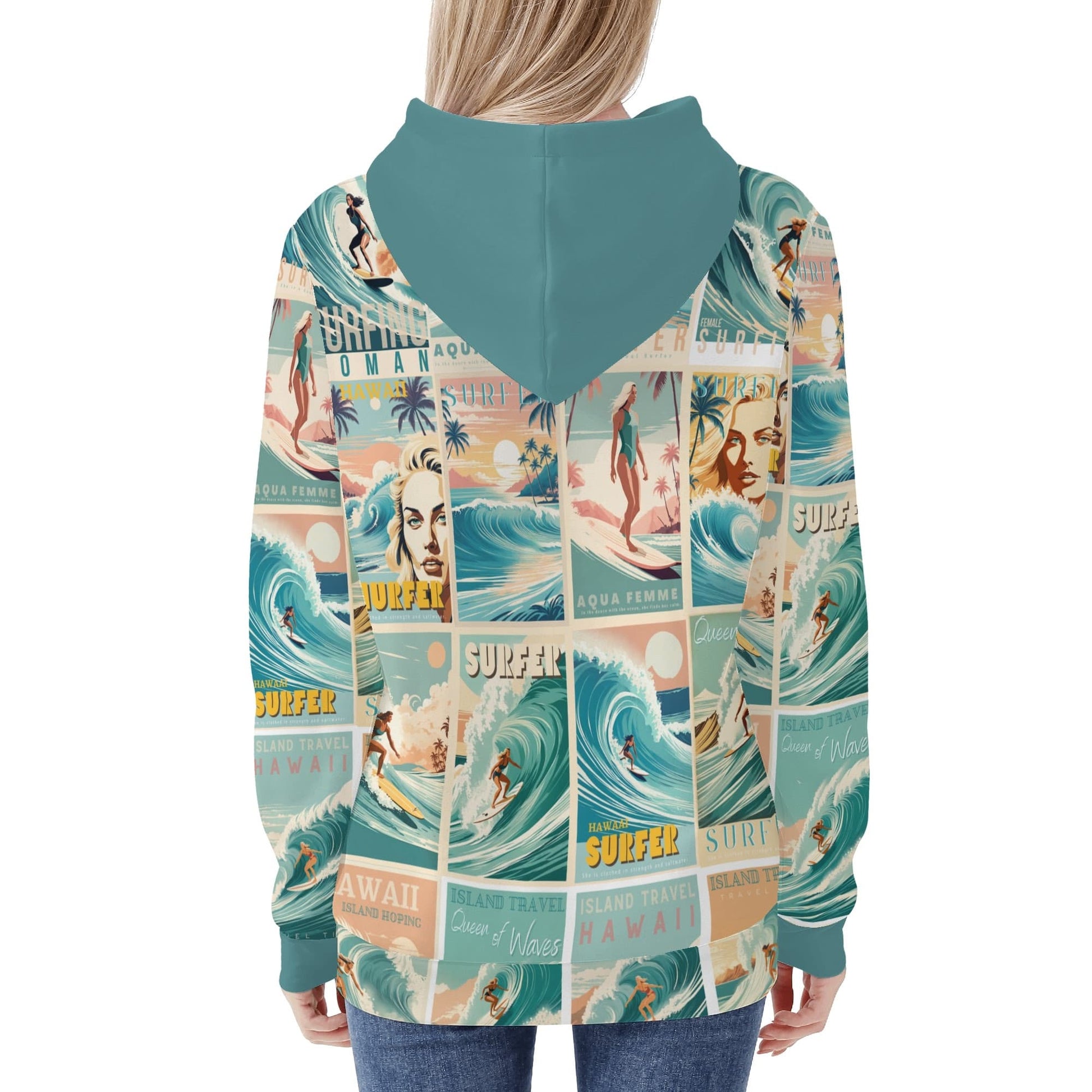Women's All-Over Print Warm Velvet Hoodie – Cozy, Stylish, and Adventure-Ready!