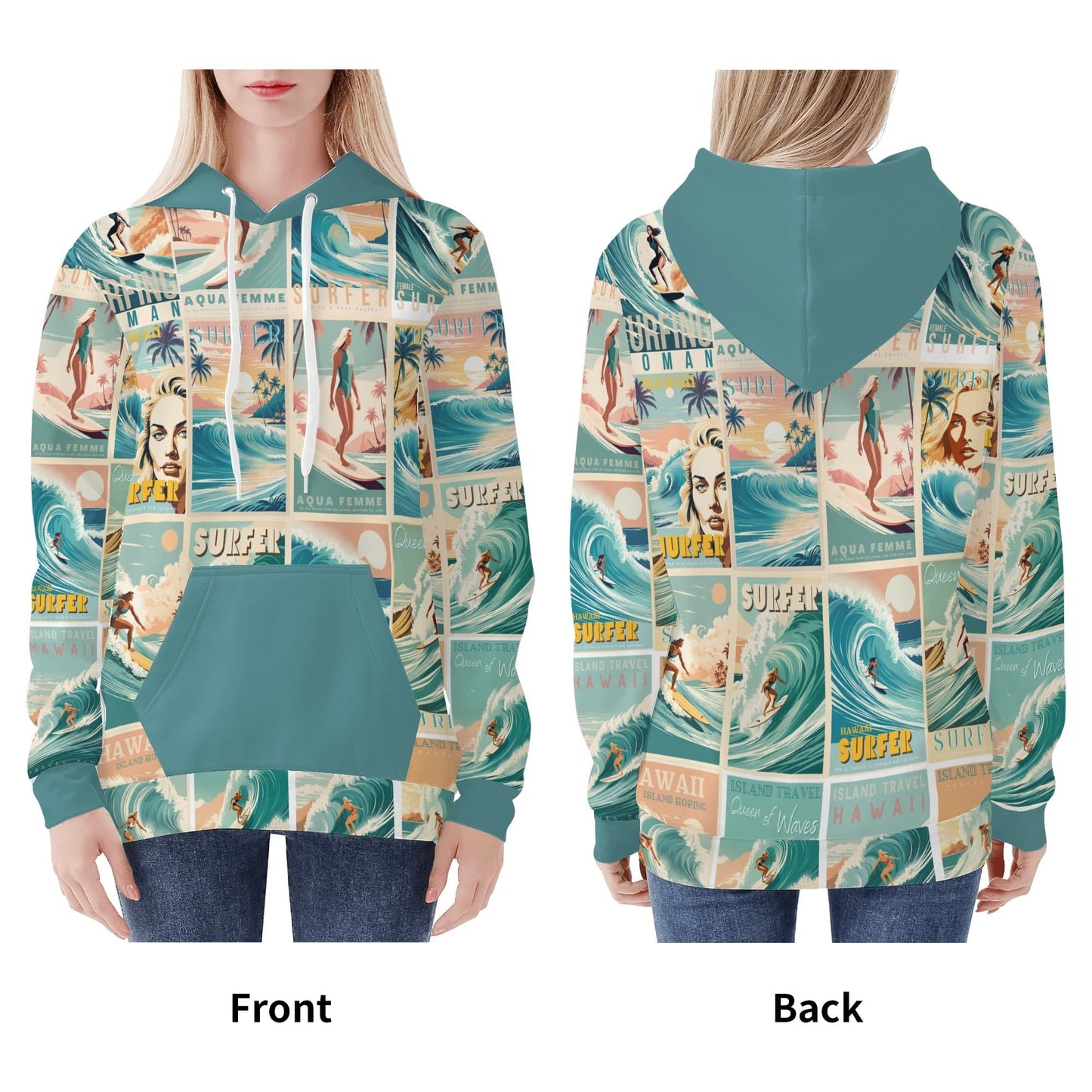 Women's All-Over Print Warm Velvet Hoodie – Cozy, Stylish, and Adventure-Ready!